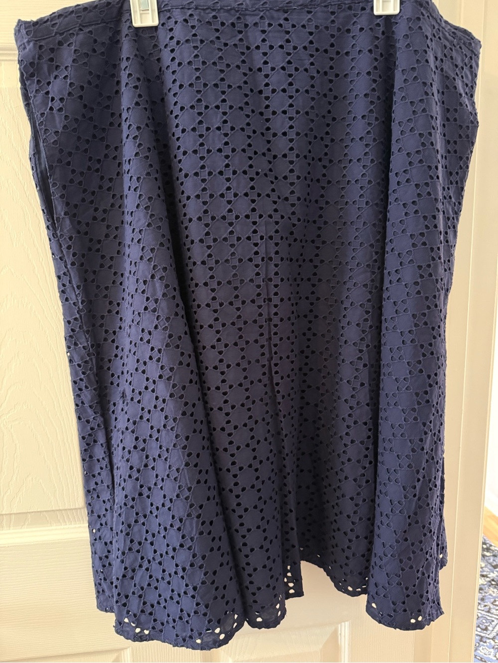 Eloquii Navy Eyelet Aline skirt